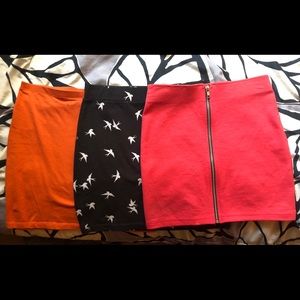 set of 3 H&M variety tight pencil skirts